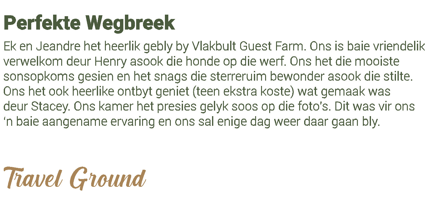 Vlakbult Guest Farm