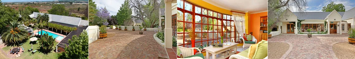 Collage of three different houses with gardens and driveways
