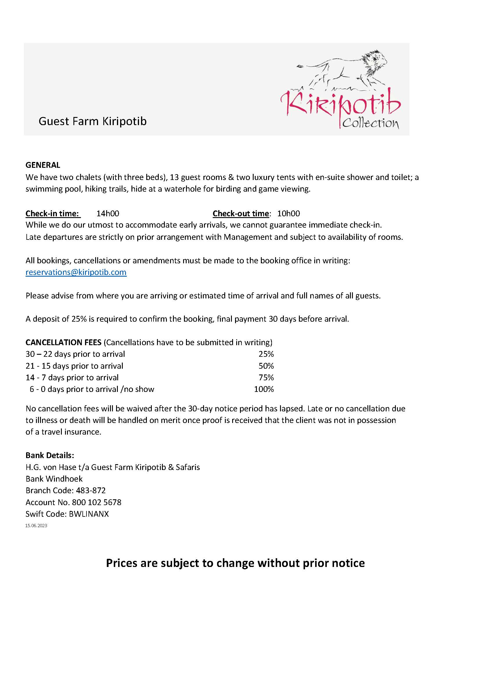 Kiripotib Guest Farm